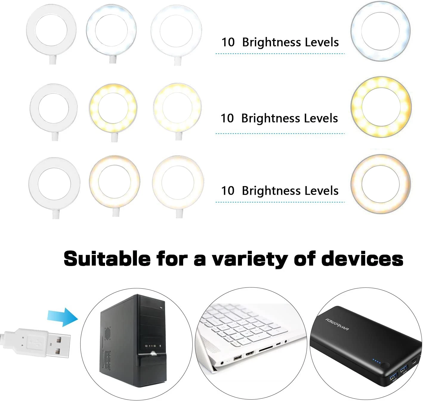 Кольцевой светильник APEXEL для селфи с длинной рукояткой