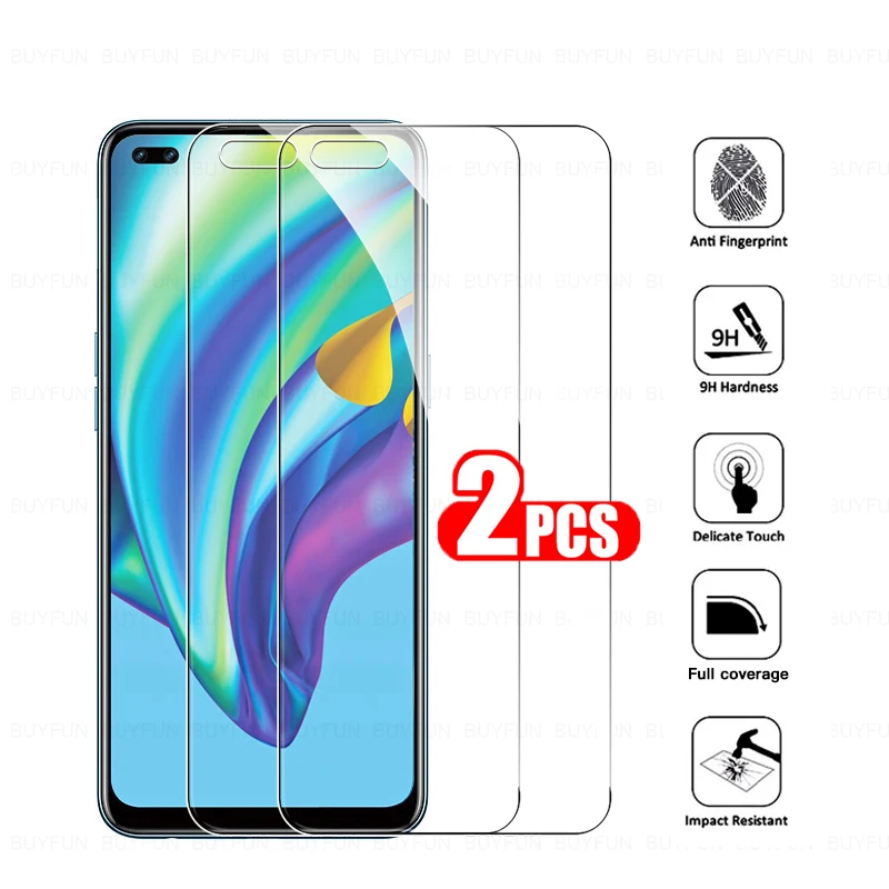 

2 шт. стекло для oppo reno 4 lite Защита экрана для oppo reno 4Z светильник anti-blue ray полное покрытие закаленное защитное стекло