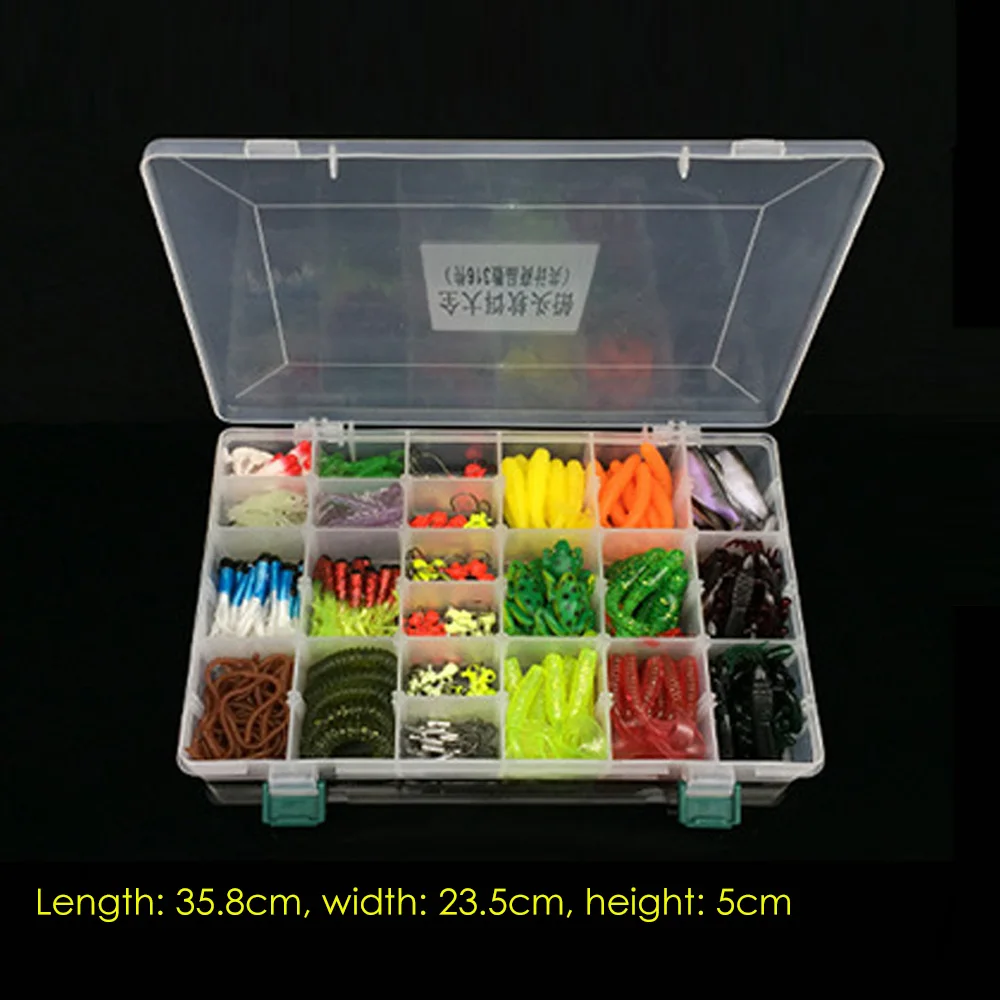

301PCs/Lot Fishing Soft Lure Set Mixed Lures Bait Jig Head Crank Hooks Worm Artificial Baits Fishing Lures Kit Tackle with Box