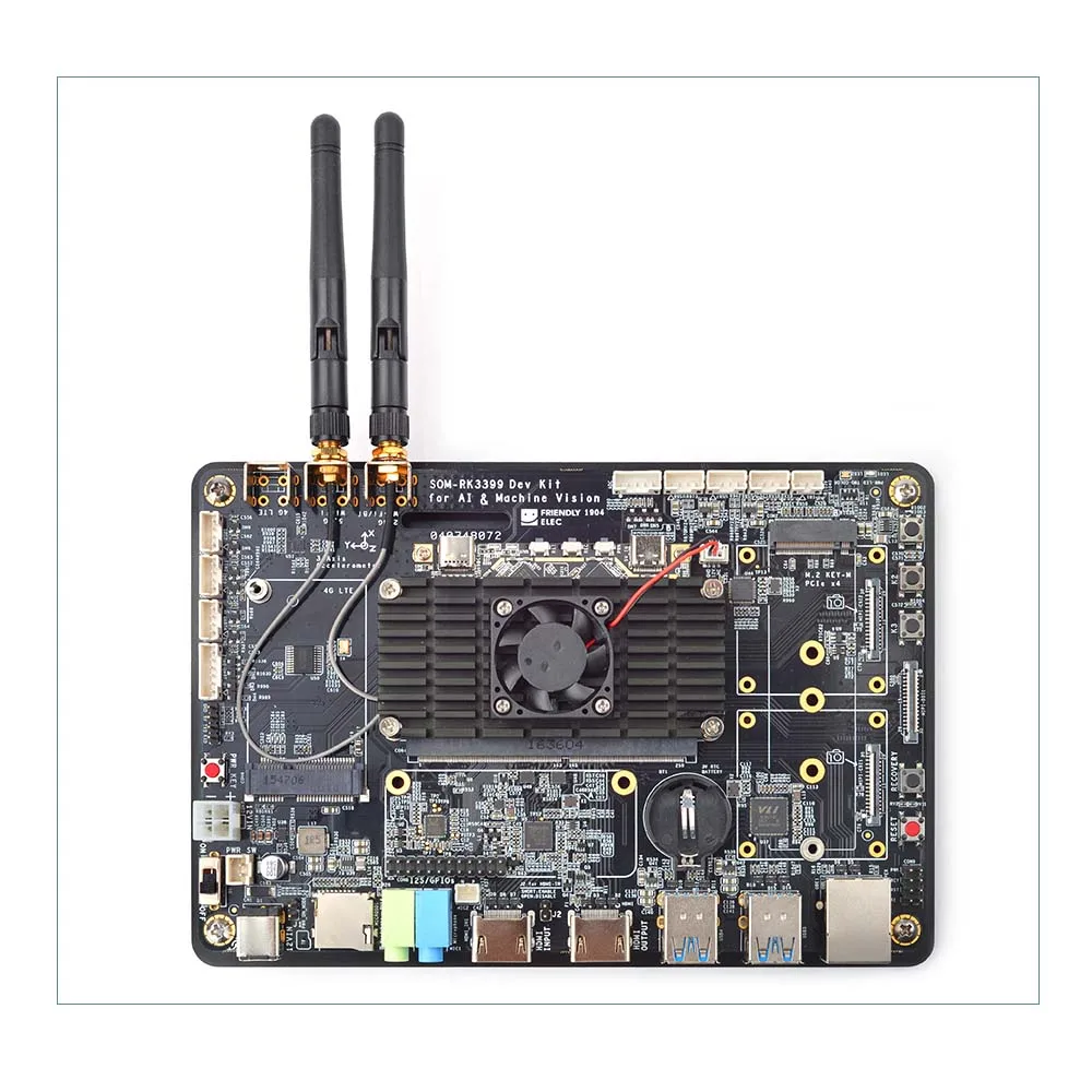 SOM RK3399 AI комплект разработчика WiFi BT Поддержка Gbps Ethernet и двухэкранный дисплей