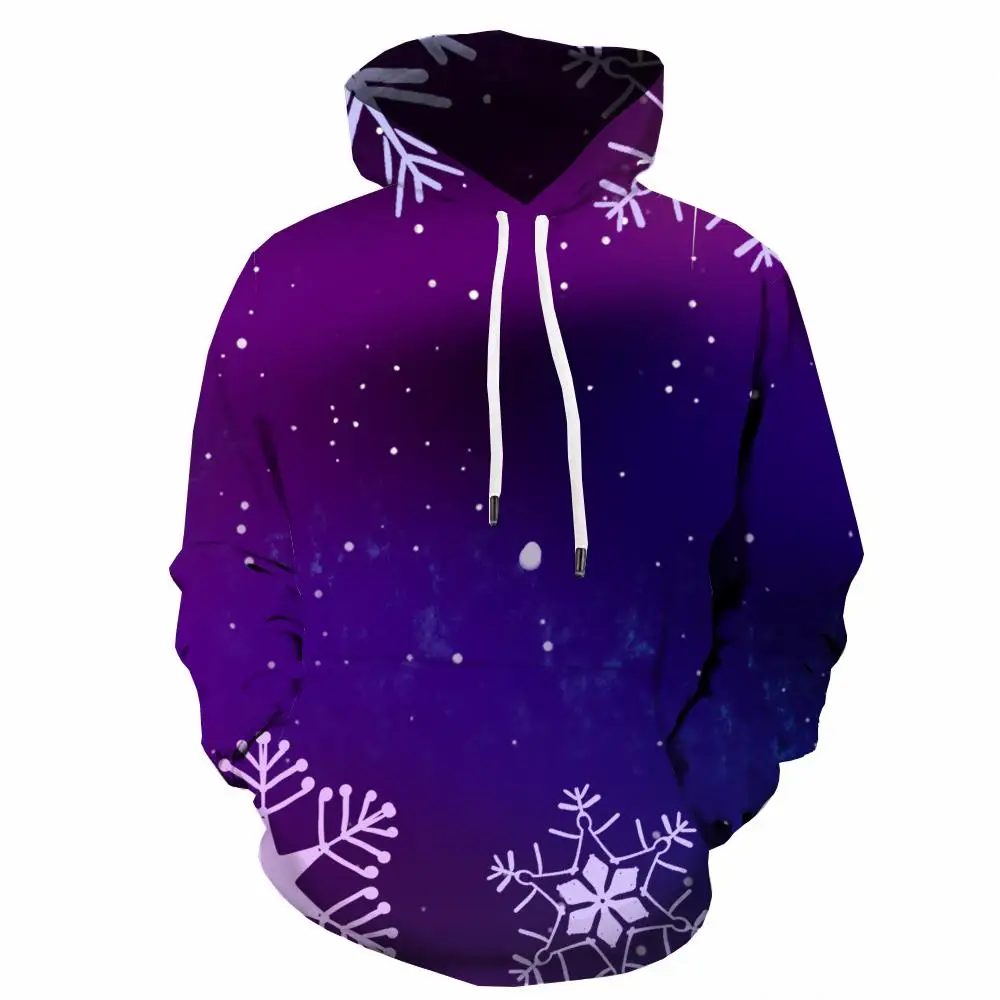 

Худи GIYU мужское Новогоднее с 3D-принтом в виде снежинок