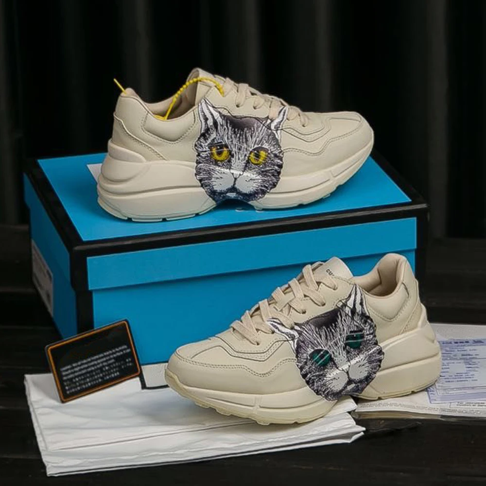 Дизайнерские кроссовки на шнуровке для женщин роскошные кожаные белого и