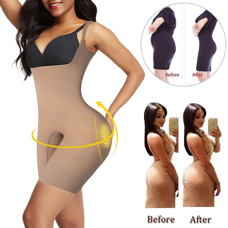 Waist Trainer Corset Shapewear for Women Tummy Control Fajas Colombianas Body Shaper Open Bust Bodysuit Slimming Underwear