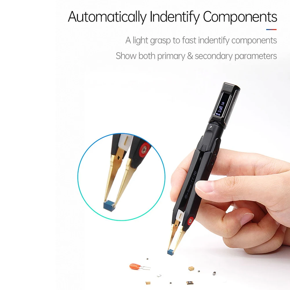 

New DT71 OLED Display Portable Digital Intelligent Tweezers Signal Generator Debugging Reparing Tool for Testing Resistance