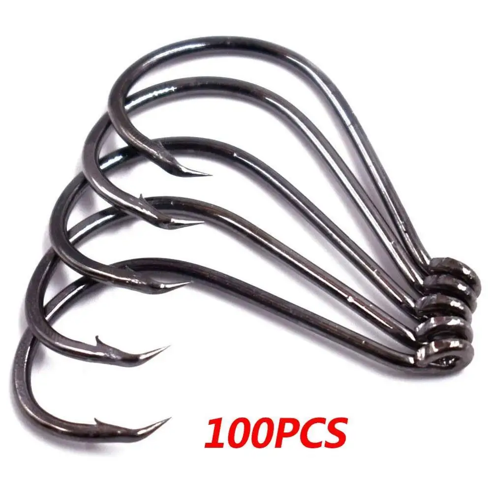 100 шт. рыболовные крючки Mustad 10881 из высокоуглеродистой стали | Спорт и развлечения
