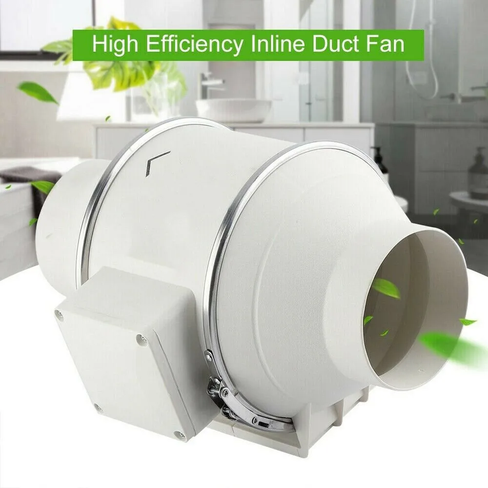 

4in Silent Inline Wall Extractor Exhaust FanVentilation Duct Pipe Fan for Bathroom Home