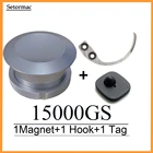 Съемник защитных бирок 15000GS для EAS-магазина магнит для сигнализации ткани + 1 блокировка крючков против кражи