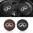 Подстаканник для Infiniti Q50 FX35 Q30 G37 Q70 QX70 G35 Q60 QX50 QX60 QX80 QX30, 2 шт., нескользящий, из искусственной кожи слотов