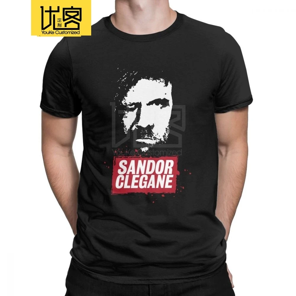 Мужская Игра престолов футболки Sandor Clegane House Of Stark Hound Уникальные с короткими