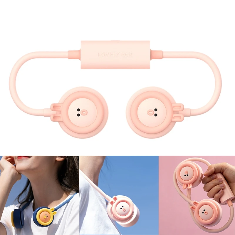 

С завязками на шее, вентилятор, сильный ветер 3-Скорость мини Портативный складной стеллаж для хранения небольшой Электрический вентилятор ...