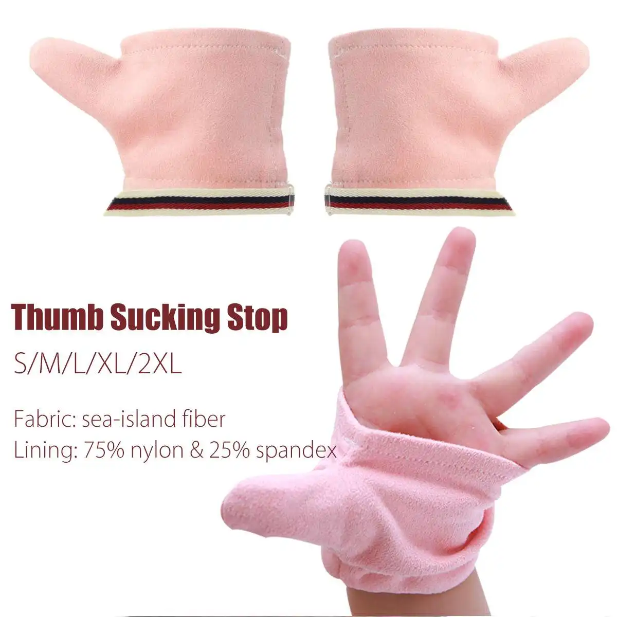 

Детский указательный палец для детей, защита для сосания большого пальца, защита для пальцев, розовая защита для отсасывания пальцев