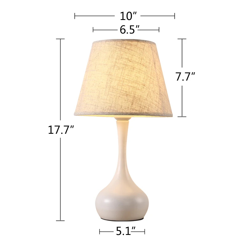 Современная Минималистичная настольная лампа для спальни белая прикроватная