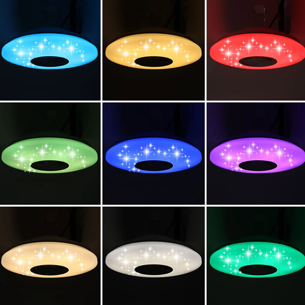 

WiFi Modern RGB LED Ceiling Lights Home Lighting APP bluetooth Music Light Bedroom Lamp Smart Ceiling Lamp+Remote Control