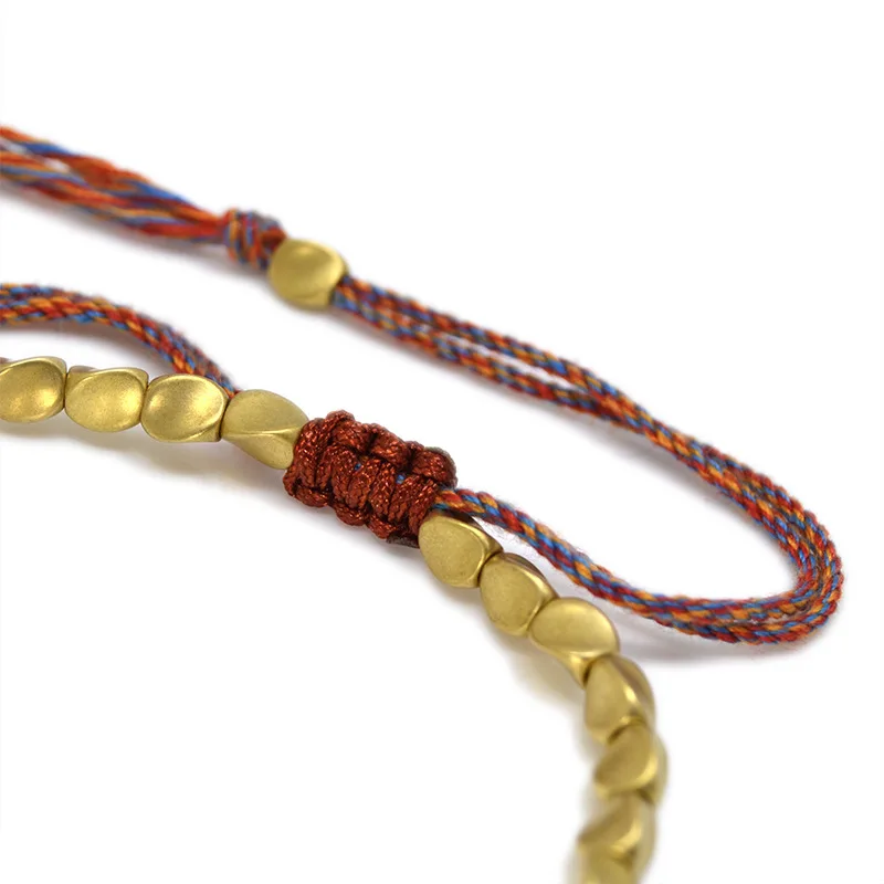 

New Accessories Hand Made Wenwan Line Bracelet Special Shaped Copper Bead Bracelet Creativity Pull Tassel Bracelet