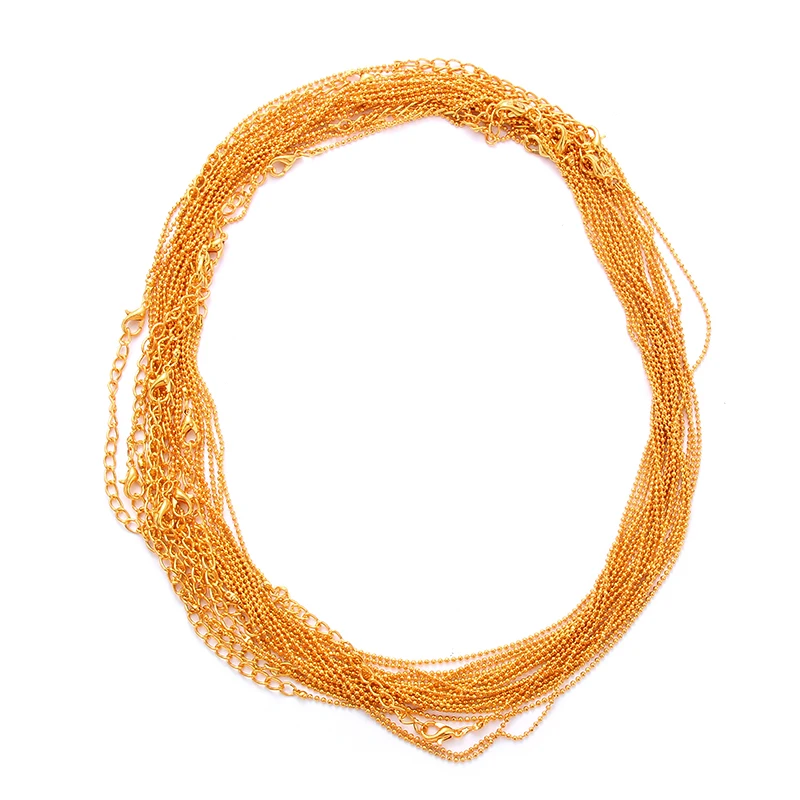 10 шт./лот 1 мм Металлические Шариковые Звенья из Бисера Позолоченные