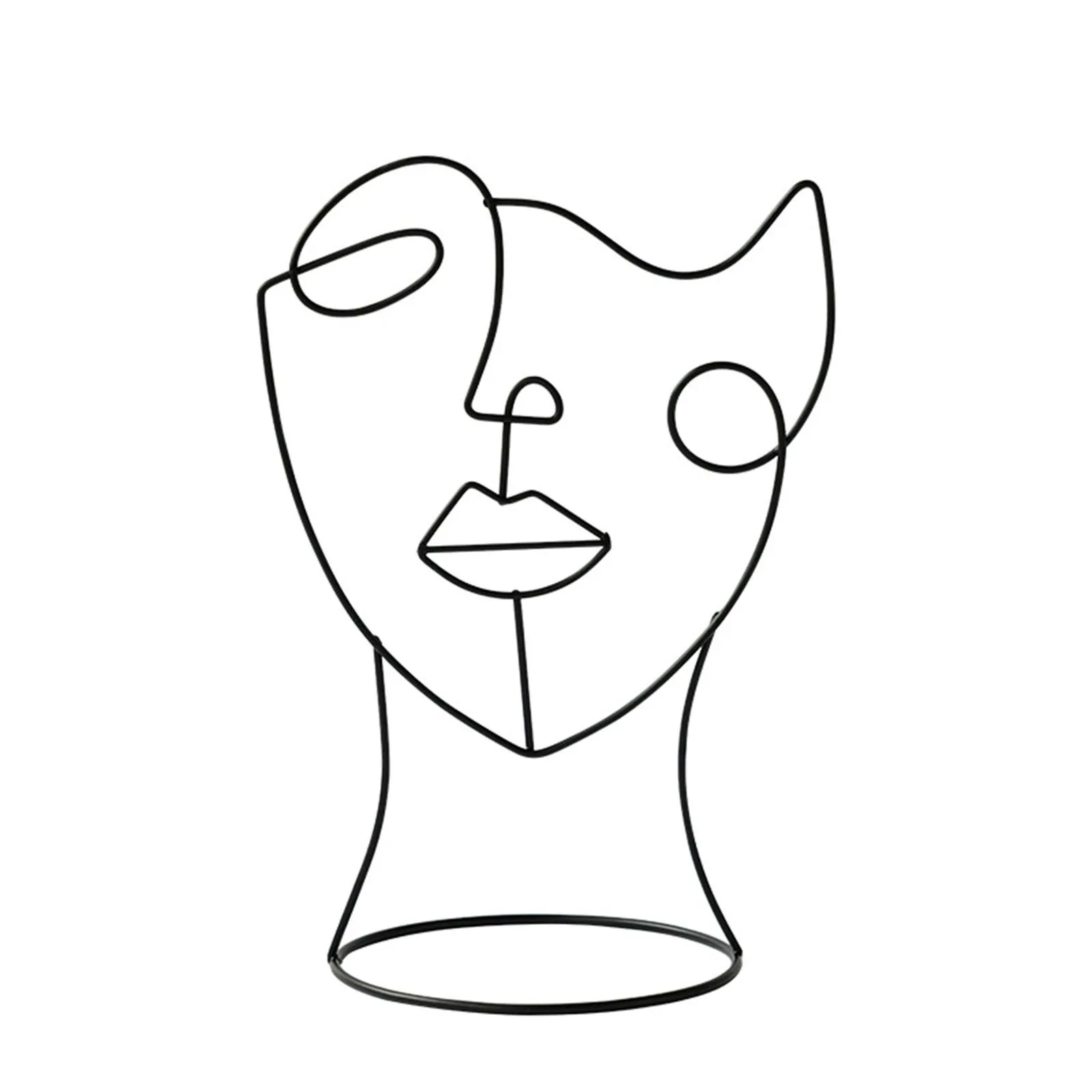 

Simple Abstract Character Sculpture Art Decor Nordic Metal Black Lines Handmade Figurines Home Desktop Decoration Art Gifts