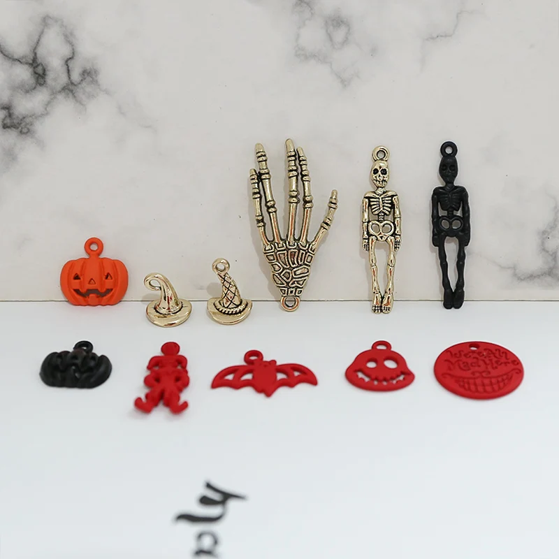 10 шт./упак. модные Хэллоуин Череп ручной летучей мыши Тыква клоун и