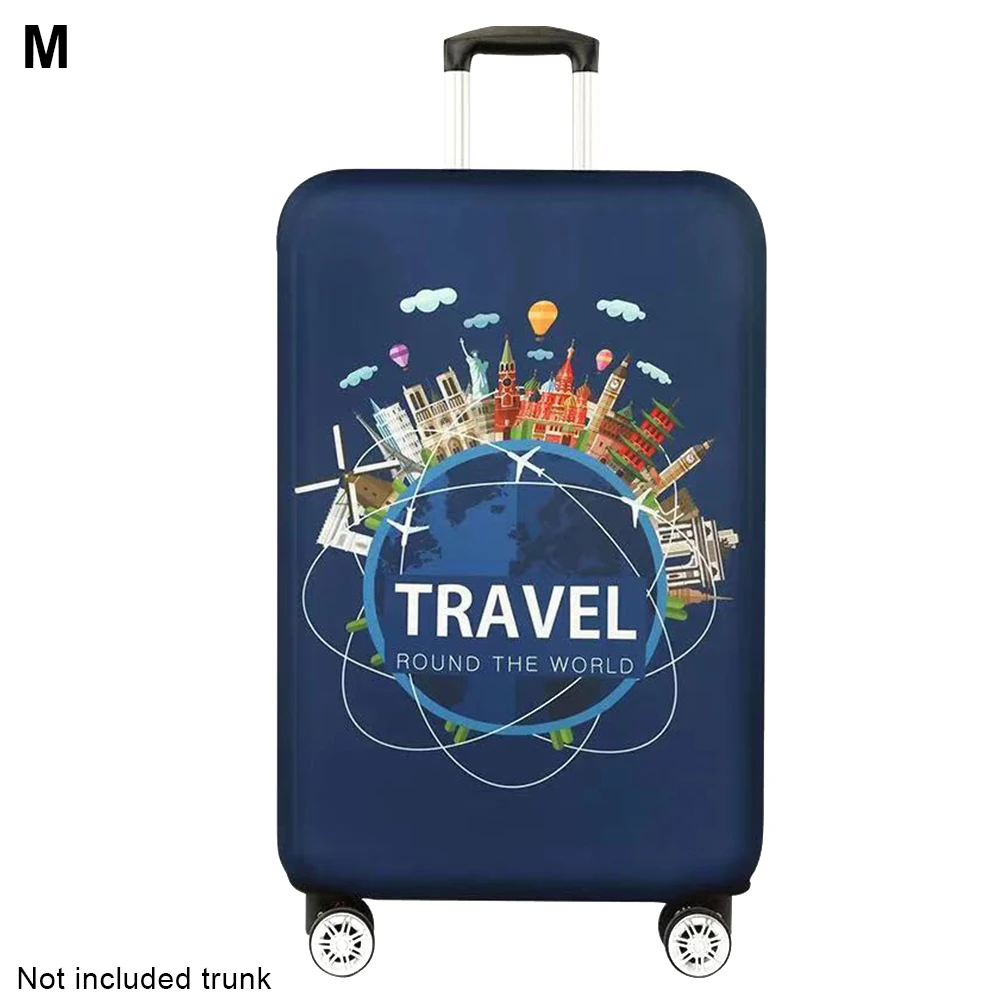 

Elastic Anti Dust Wear Resistant Travel Washable Thickened Printed Luggage Cover Easy Install Decorations Scratchproof Non Fade