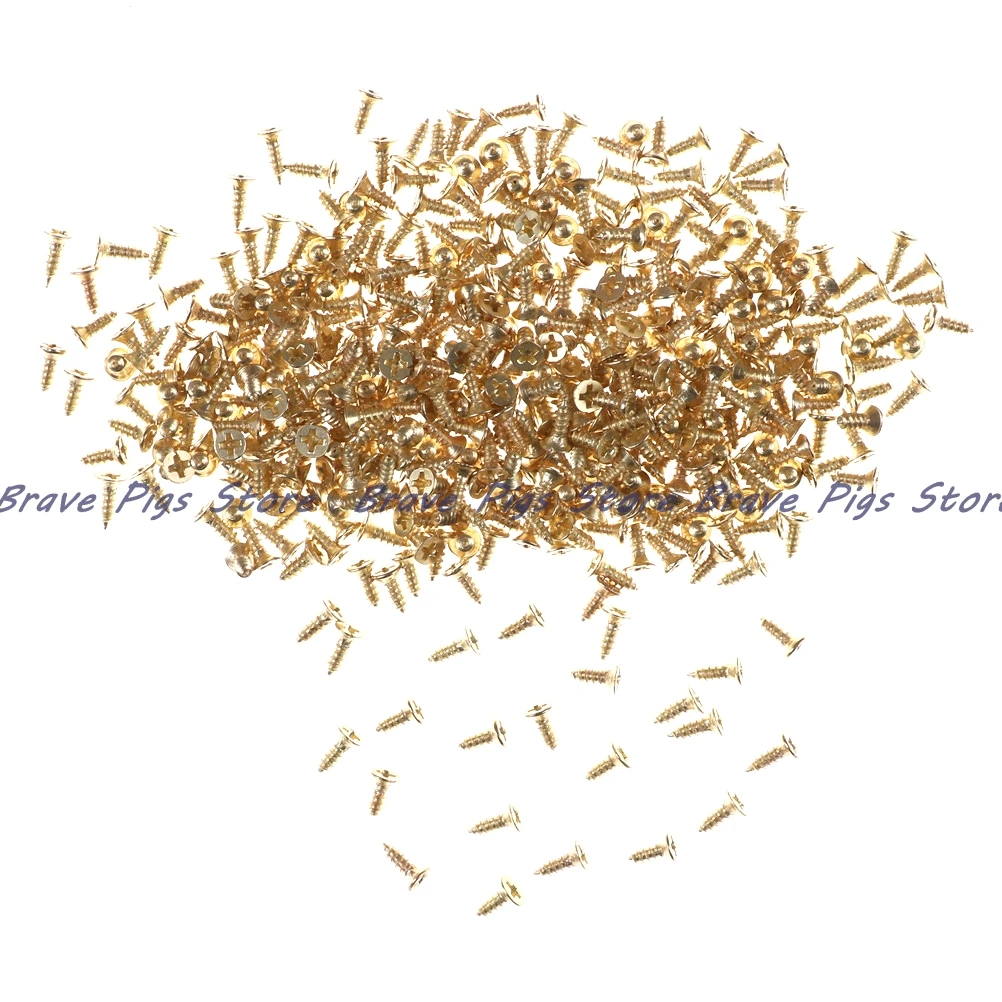 1 pack 2*6mm Flat Self-tapping Screws Brass Material Golden DIY Model Making Tools | Обустройство дома