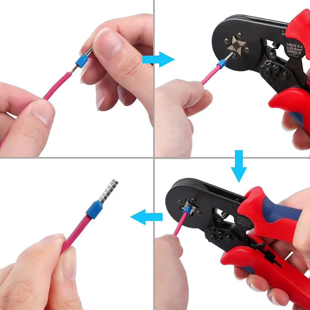 TANiCE Wire Ferrule Crimp Tool Kit With 175mm Hand Crimping Stripper And 1200Pcs Terminal Connectors For Ferrules | Обустройство дома