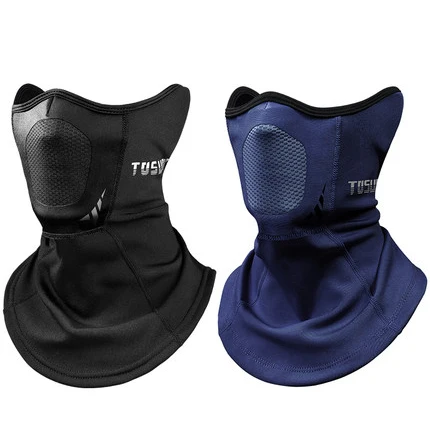 

TOSUOD Winter Warm Cycling Face Mask Headwear Bicycle Scarf Dust-Proof Windproof Fleece Replaceable Filter Bike Half Face Mask