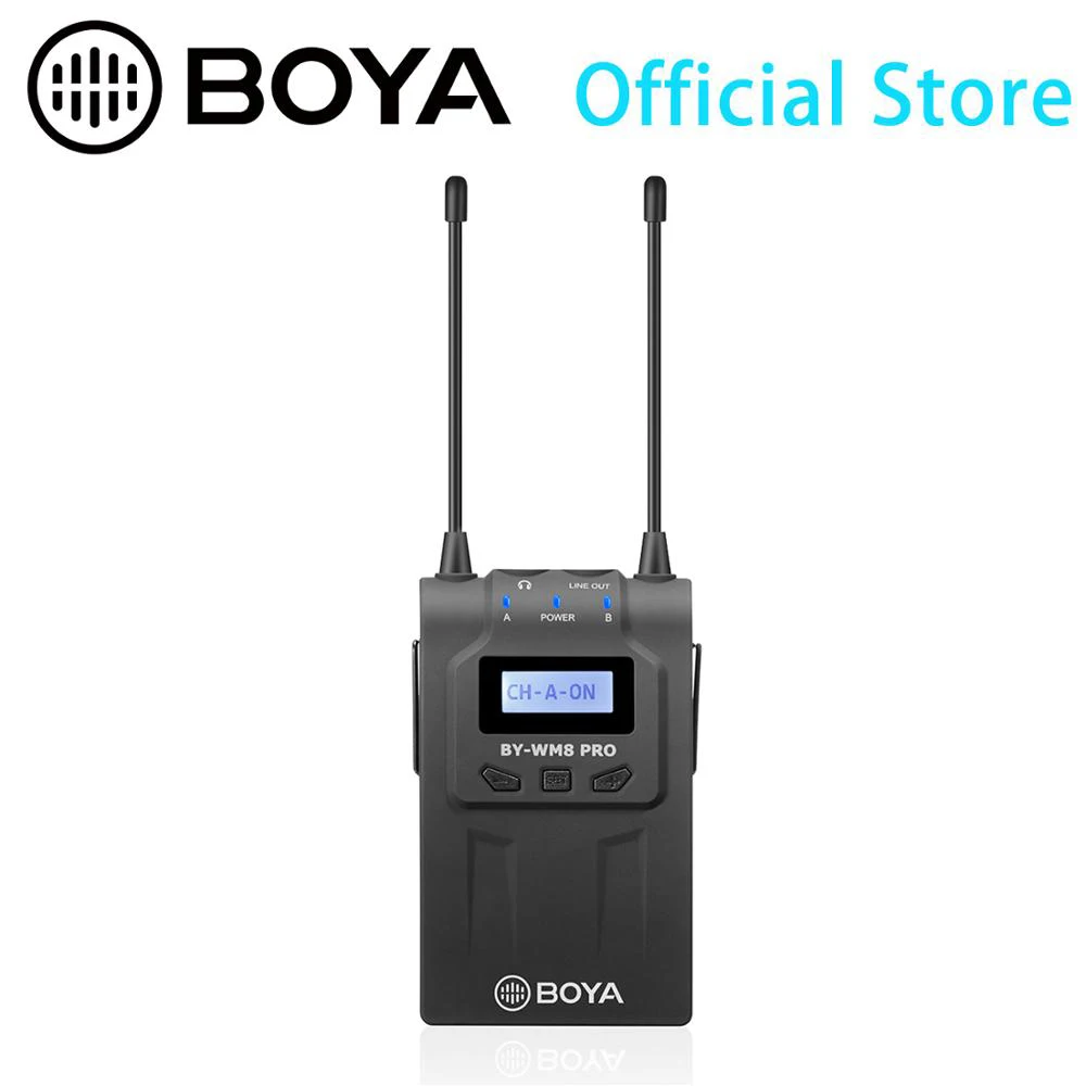 BOYA RX8 PRO Dual-Channel Wireless Receiver Monitoring sound by headphone output for TX8 Pro BY-WHM8 and BY-WXLR8 | Электроника