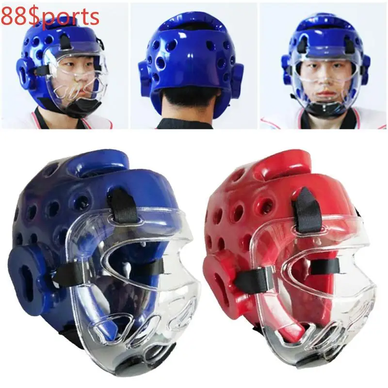 

Шлем для тхэквондо для взрослых и детей, боевые искусства, маска для лица, защита головы, снаряжение для катания на коньках, оборудование для...