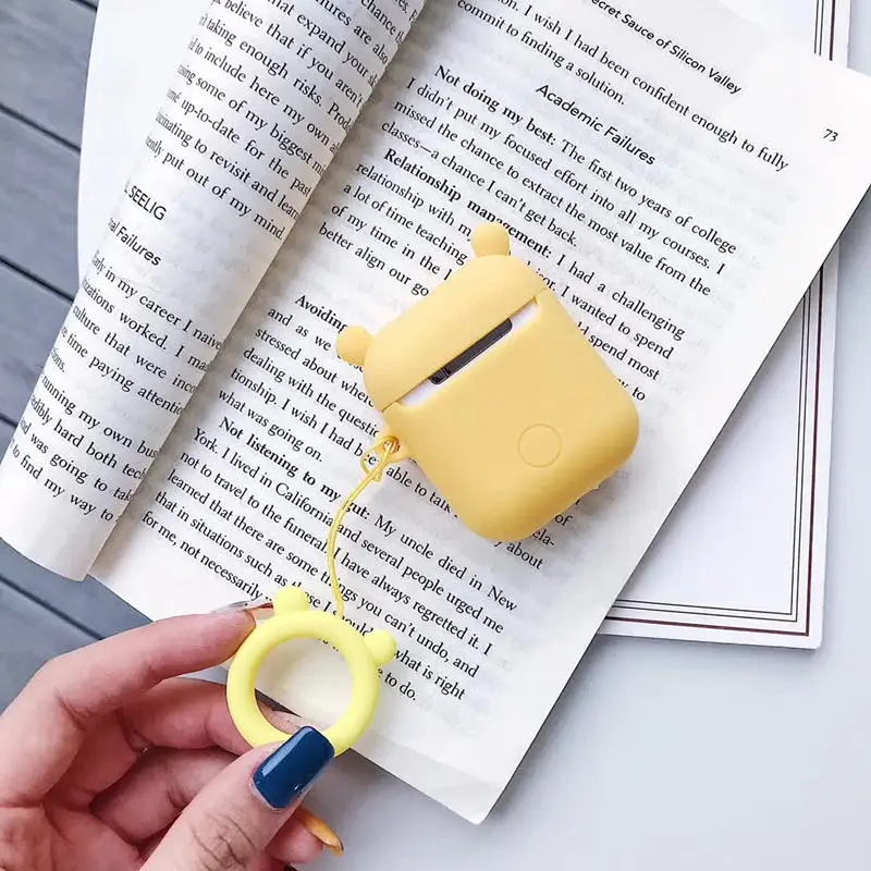 LOVERONY милые Bluetooth наушники 3D силиконовый чехол для AirPods 2 1 Earpods Защитная крышка мультфильм Air pods гарнитура аксессуары