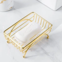 gold no drilling toilet basin soap holders dishes drainer wall mounted bathroom shelve storage drainage rack kitchen accessories
