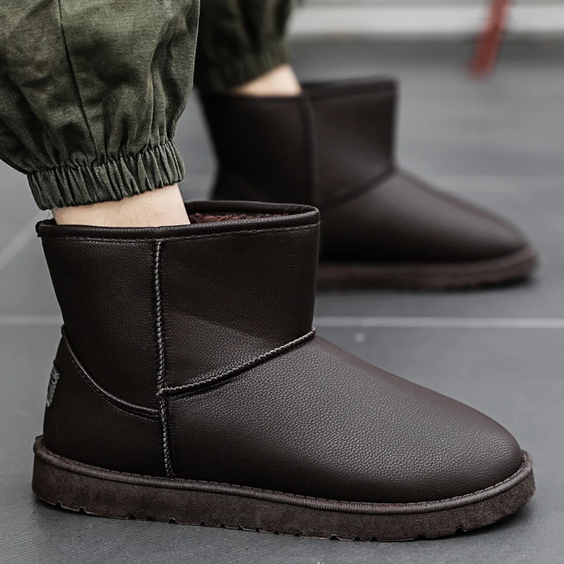 Недорогие зимние мужские ботинки Zapatos De Hombre из искусственной кожи мужская обувь