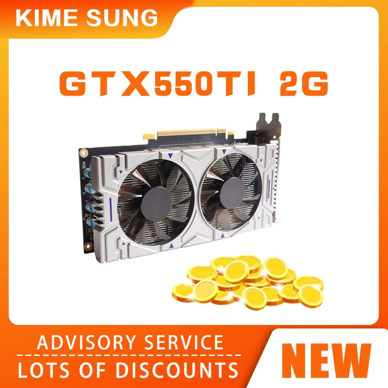 

GTX550Ti Computer Graphics Cards 2GB 192Bit DDR5 3600MHZ Discrete Video Cards PCI Express 2.0 Slot for Desktop Computer