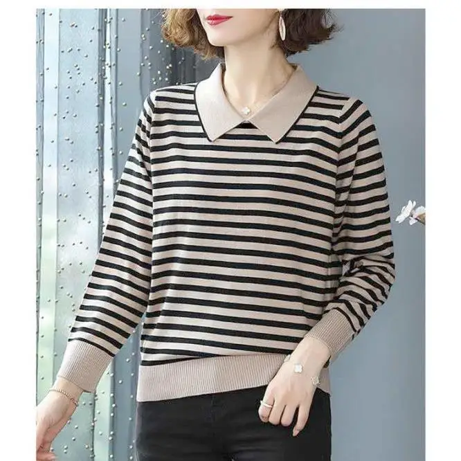 Одежда для матери Коль Клодин женский осенне-зимний вязаный пуловер с лацканами