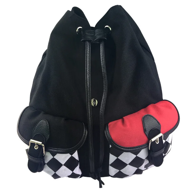 С принтами "отряд самоубийц" "Харли плеча школьный рюкзак Drawstring хлопка