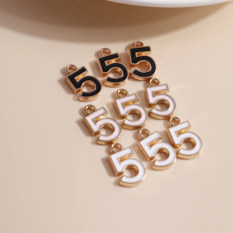 10 шт./лот 9*14 мм эмалевые мини-подвески в виде цифр 5 сделай сам для ожерелий