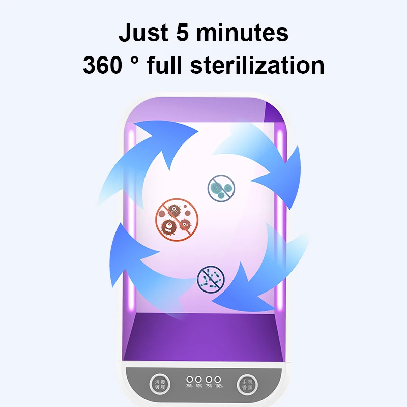 5V UV Phone Sterilizer Box Jewelry Phones Cleaner Personal Sanitizer Disinfection Cabinet with Aroma Esterilizador For Mask | Дом и сад