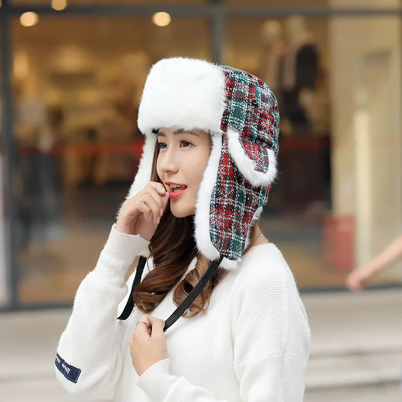 Зимние головные уборы для мужчин и женщин рождественские бини шапка с наушниками