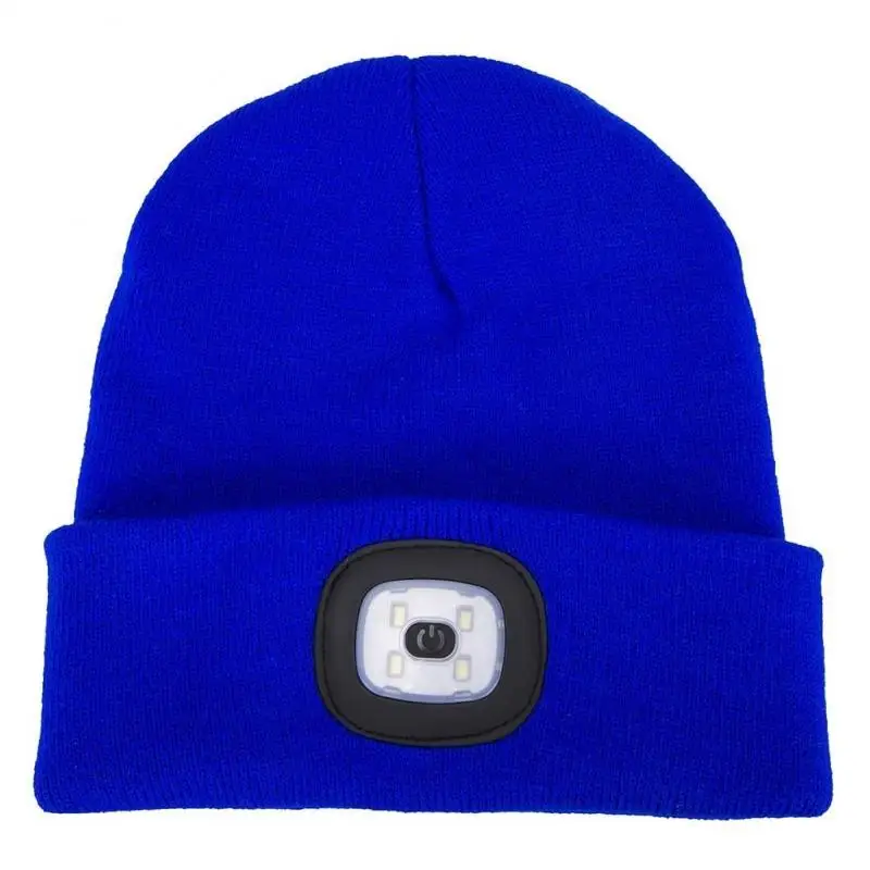 Открытый Унисекс светодиодный шапка бини с Батарея высокой мощности светильник