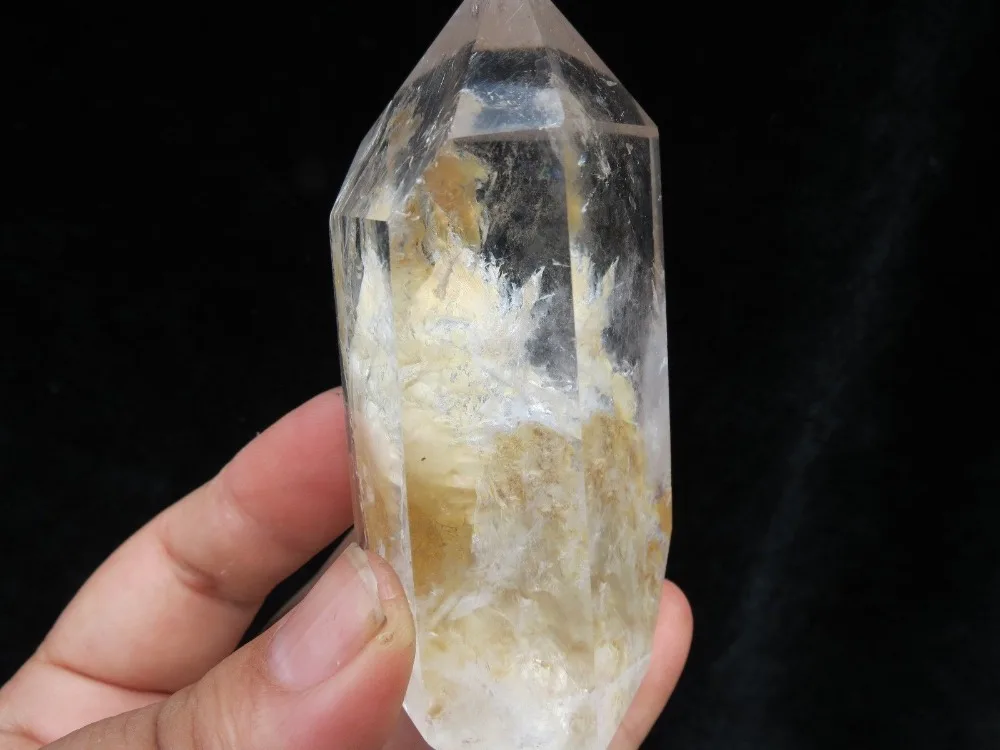 afa880322+++gram yellow natural transparent quartz crystal point | Дом и сад