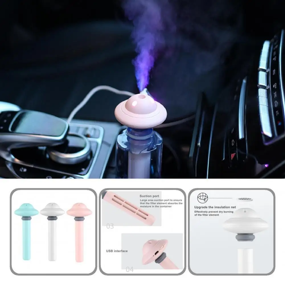 

Ambient Light USB Powered Low Noise Mini Humidifier for Living Room