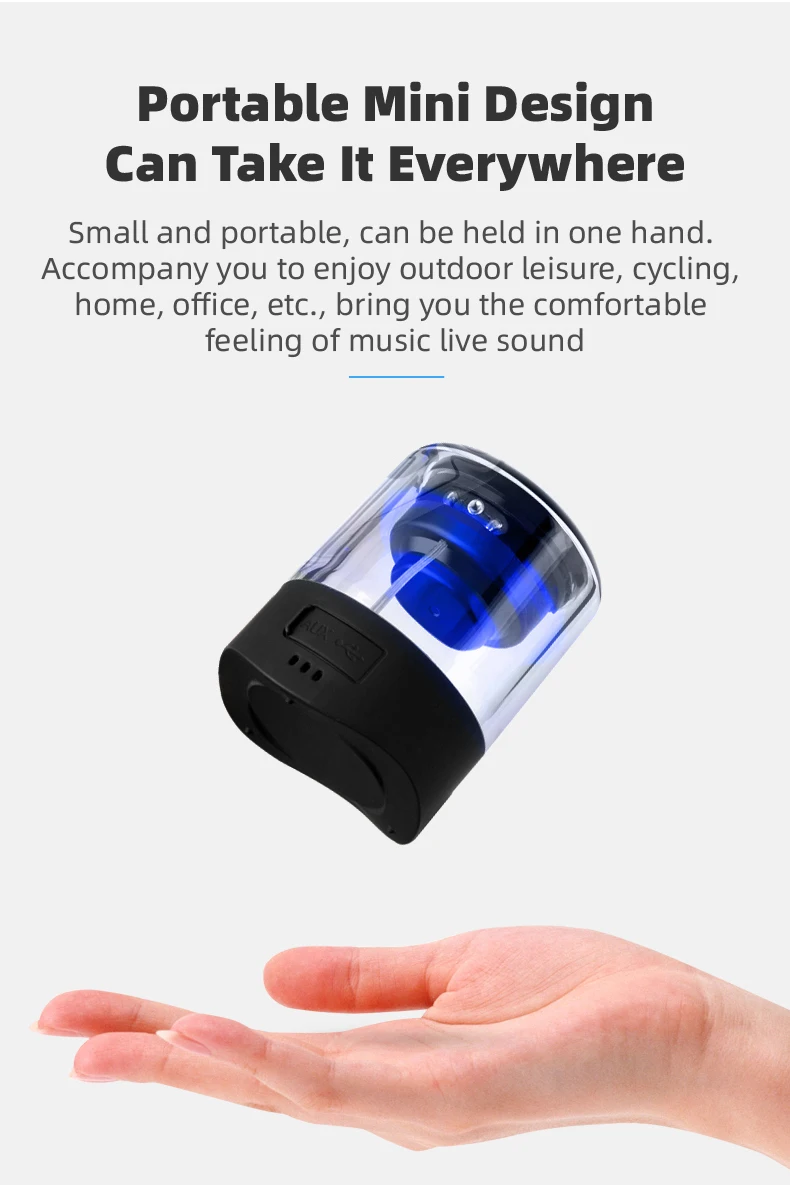 Fineblue MK22 TWS беспроводной динамик Bluetooth мини-динамик светодиодный свет мега бас стерео музыка портативный водонепроницаемый