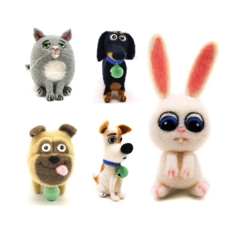 5 Тип иглы комплекты валяния защита пальцев Циновка пены Инструкция DIY ремесло