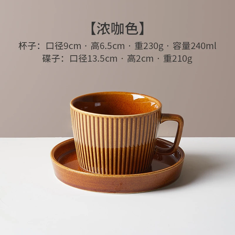 

Breakfast Coffee Cup With Saucer Vintage Simple Coffee Cup Art Travel Ceramic Funny Modern Tazza Colazione Drinkware BG50CP