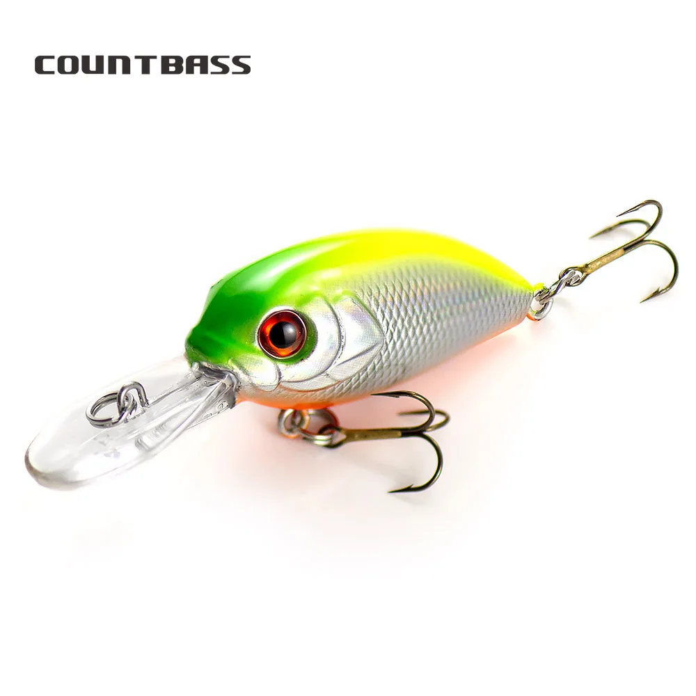 

1pc COUNTBASS 39mm 4.5g Crank Deep Diver with VMC Hooks Hardbaits Fishing Lures Diving Depth 1.2m Crankbait Wobblers