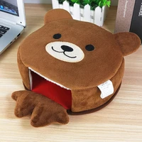 cartoon heating mouse pad with wrist rest and usb heater soft plush fabric for laptop desktop computer