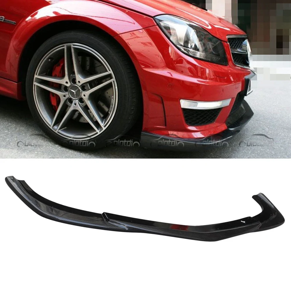 Для Mercedes Benz W204 C63 сплиттер переднего бампера для губ из углеродного волокна 2011