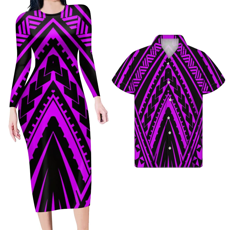 Женское длинное платье HYCOOL с принтом красного полинезийского племени | Женская