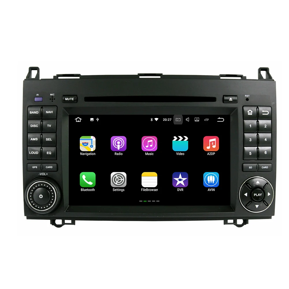 Автомобильный радиоприемник 7 дюймов 2 Din 6 ядер PX6 Android 9 0 для BENZ A-W169 Viano Vito