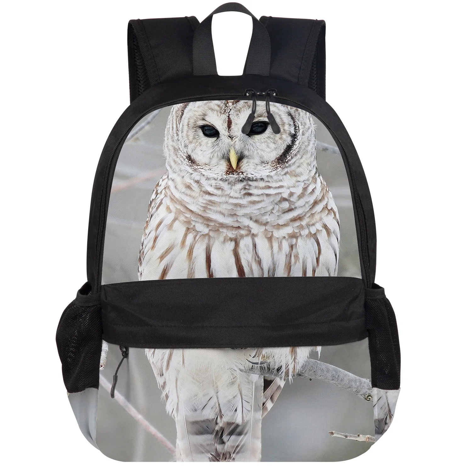 Зимняя Сова ветви серый Рюкзак Колледж обувь для учащихся сопротивления ноутбук