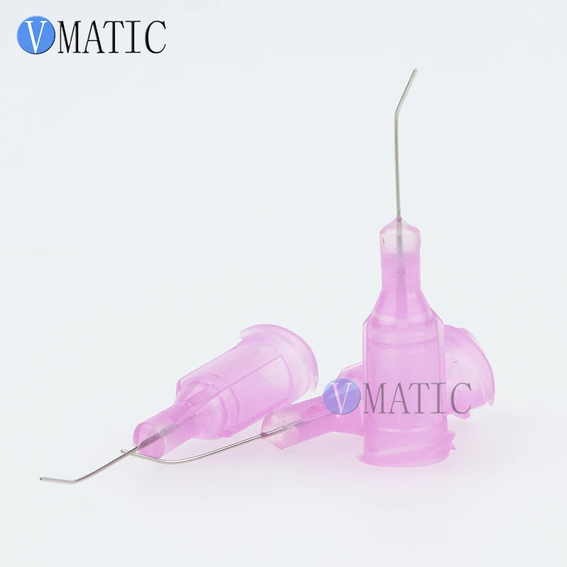 Наконечник иглы для дозирования клея изогнутый длина трубки 100 дюйма лавандовый