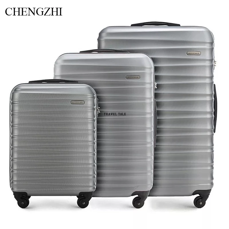 CHENGZHI 20"24"28" inch men business ABS rolling luggage set trolley travel suitcase spinner on wheels